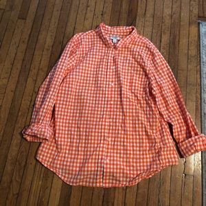 gingham button down